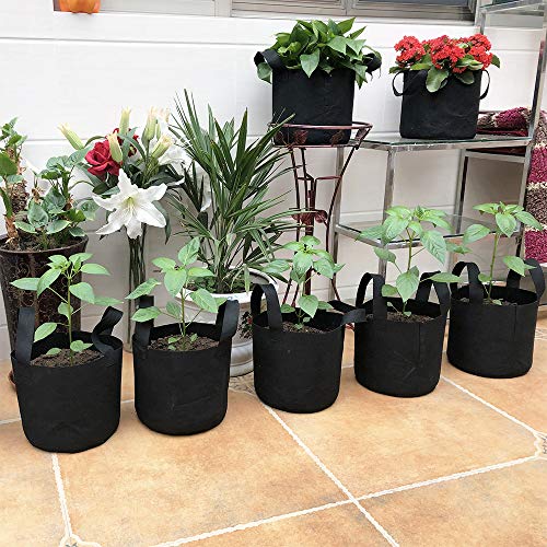 JERIA 12-Pack 3 Gallon, Vegetable/Flower/Plant Grow Bags, Aeration...