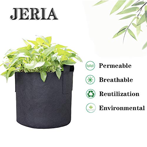 JERIA 16-Pack 1 Gallon Grow Bags, Heavy Duty Thickened Nonwoven Fa...