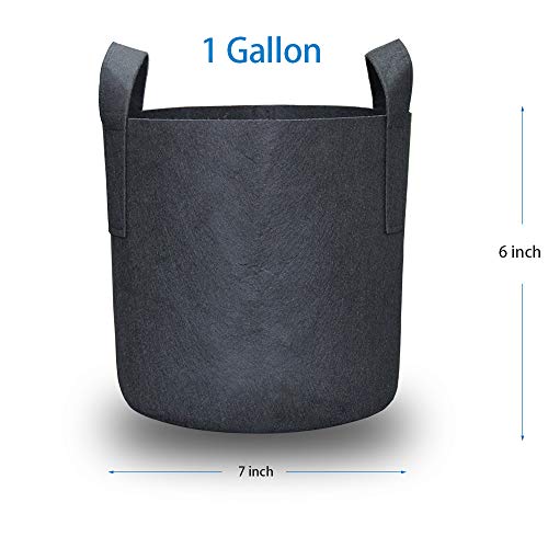 JERIA 16-Pack 1 Gallon Grow Bags, Heavy Duty Thickened Nonwoven Fa...
