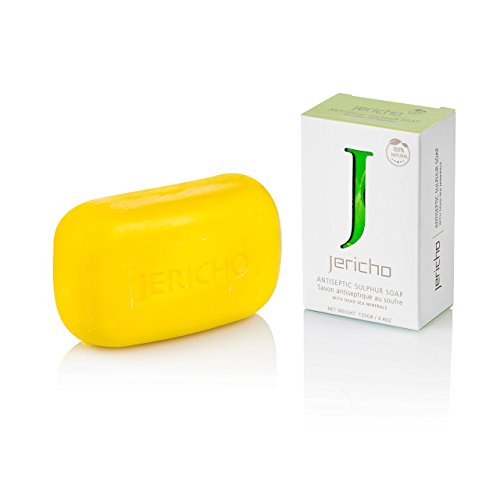 THE ORIGINAL Dead Sea Sulfur Soap Bar by Jericho - Natural Face an...