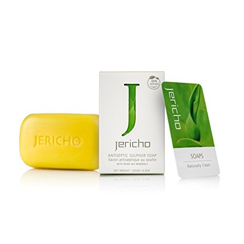 THE ORIGINAL Dead Sea Sulfur Soap Bar by Jericho - Natural Face an...