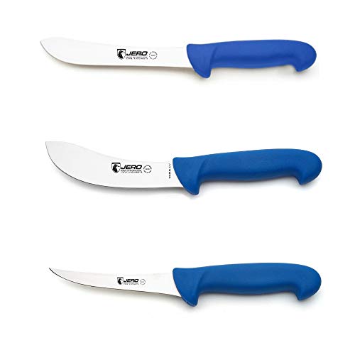 Jero 3 Piece Pro Butcher Meat Processing Set - Butcher Knife, Skin...