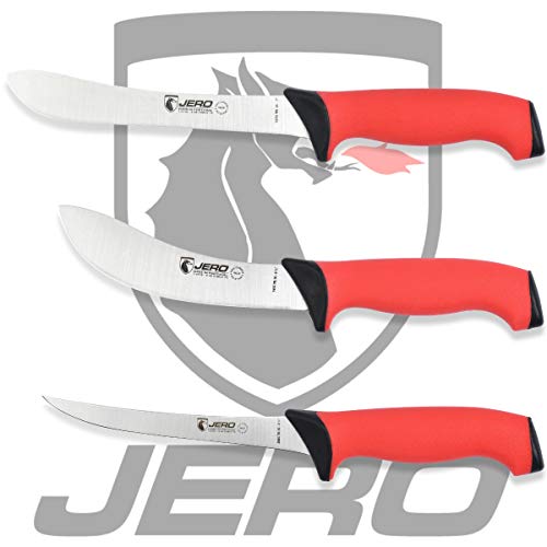Jero Pro Series TR 3 Piece Butcher Set - Narrow Butcher, Skinning ...
