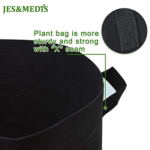 12-Pack 1 Gallon Plant Grow Bags Thick Aeration Non Woven Fabric F...