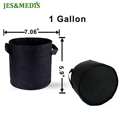 12-Pack 1 Gallon Plant Grow Bags Thick Aeration Non Woven Fabric F...