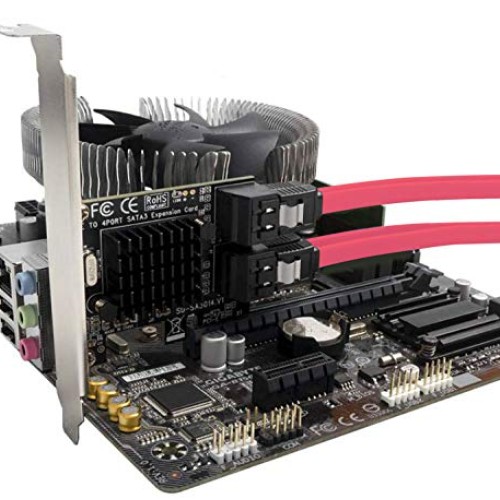 SATA Card 4 Port with 4 SATA Cables, 6 Gbps SATA 3.0 Controller PC...