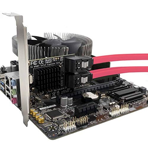 SATA Card 4 Port with 4 SATA Cables, 6 Gbps SATA 3.0 Controller PC...