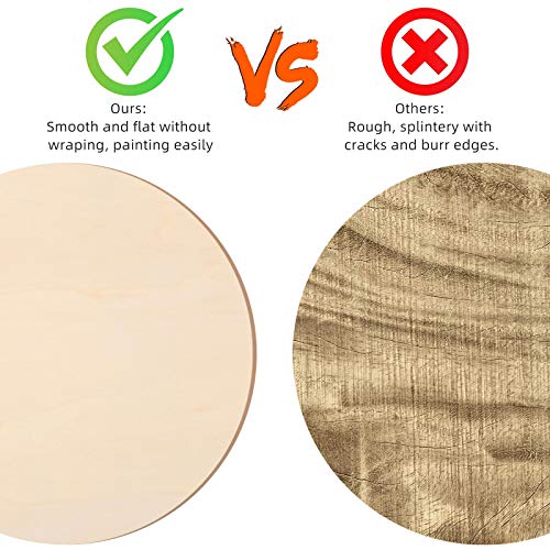 16 Inch Round Wood Circles Unfinished Round Wood Cutouts for Craft...