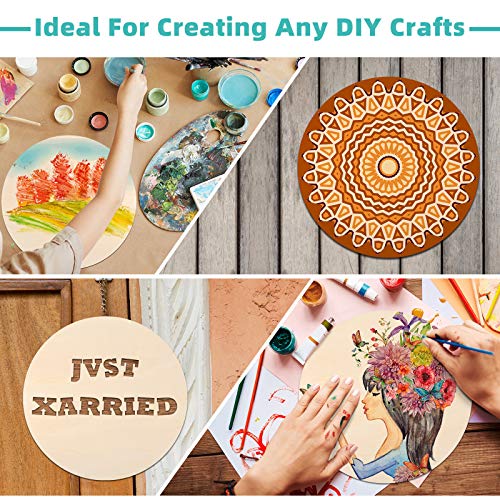 16 Inch Round Wood Circles Unfinished Round Wood Cutouts for Craft...