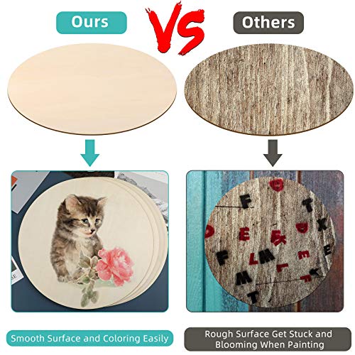 24 Inch Round Wood Circles Unfinished Round Wood Cutouts for Craft...