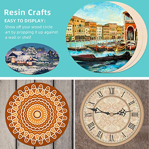 24 Inch Round Wood Circles Unfinished Round Wood Cutouts for Craft...
