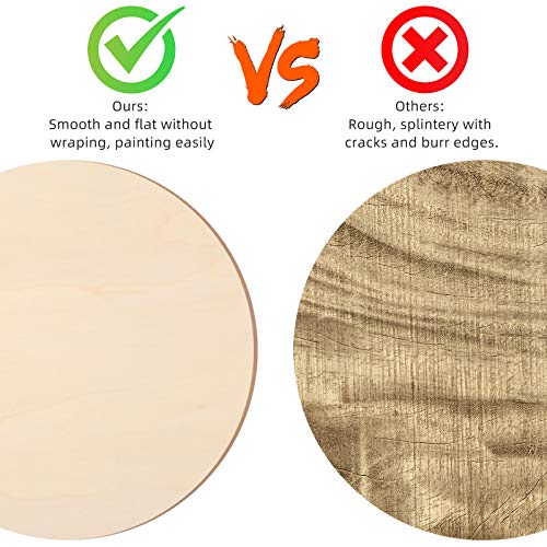 Round Wood Circles for Crafts Round Wood Cutouts Unfinished Round ...