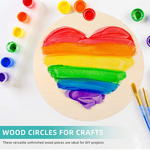 Round Wood Circles for Crafts Round Wood Cutouts Unfinished Round ...