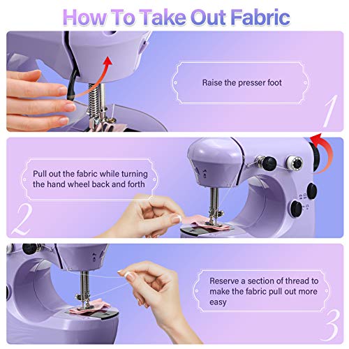 Jeteven Mini Electric Sewing Machine, Portable Household Sewing Ma...