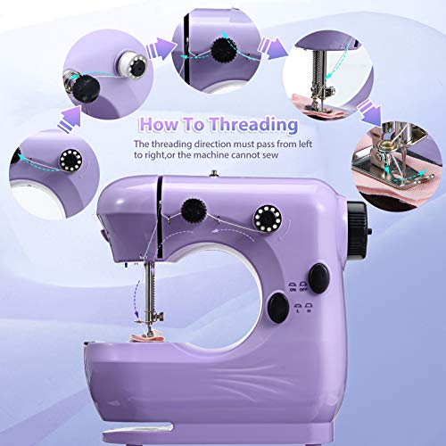 Jeteven Mini Electric Sewing Machine, Portable Household Sewing Ma...