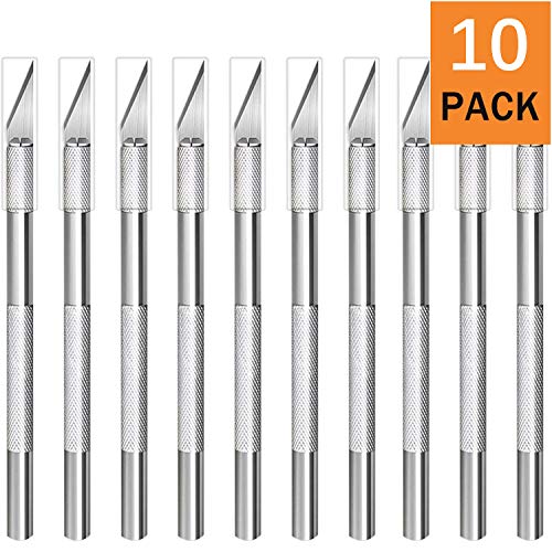 10-Pack Exacto Knife Precision Cutter Utility and Hobby Knife Meta...