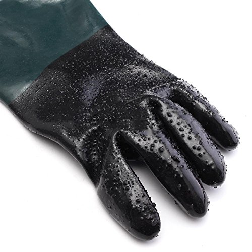 Jewboer 23.6 Rubber Sandblasting Sandblaster Gloves for Sandblast...