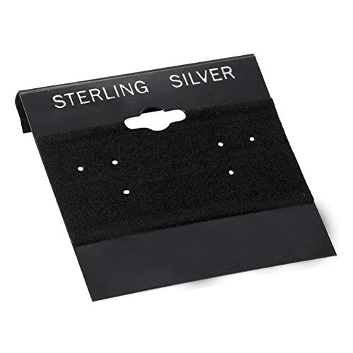 Earring Card BlackSterling Silver 100-Pcs Jewelry Display