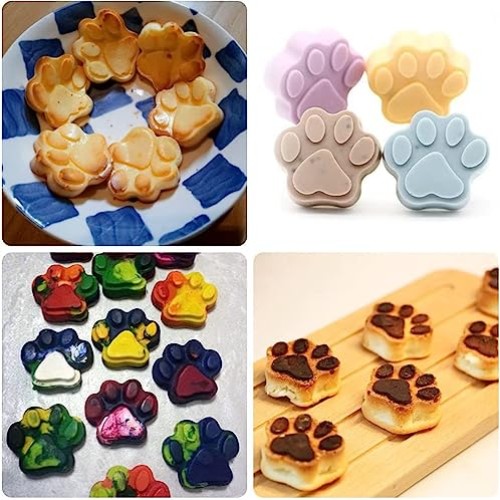 Silicone Molds Puppy Dog Paw and Bone, Non-Stick Food Grade Silico...