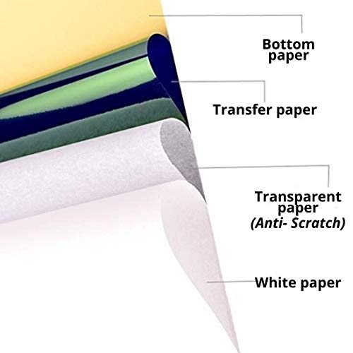 Tattoo Transfer Paper - 100 Sheets Thermal Tattoo Stencil Paper 4 ...