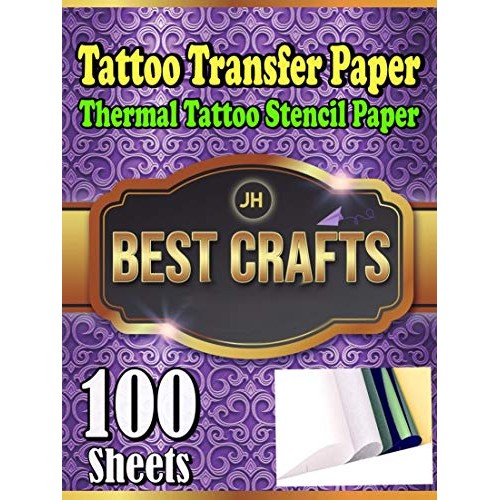 Tattoo Transfer Paper - 100 Sheets Thermal Tattoo Stencil Paper 4 ...