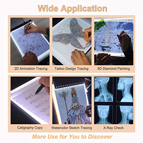 A4S Light Pad Diamond Painting Light Board Tracing Table Light Box...
