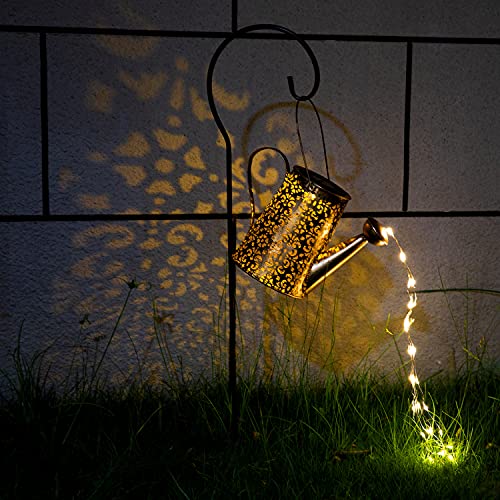 Solar Lights Outdoor Garden Decor, Large Hanging Lantern Waterproo...