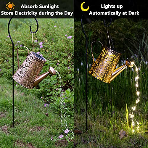 Solar Lights Outdoor Garden Decor, Large Hanging Lantern Waterproo...