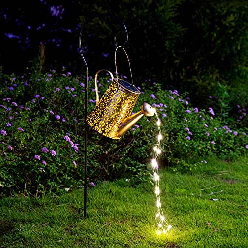 Solar Lights Outdoor Garden Decor, Large Hanging Lantern Waterproo...