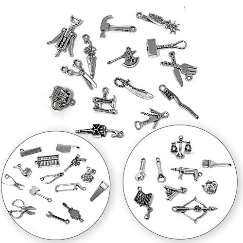65PCS Home Tool Charms Collection, JIALEEY Wholesale Bulk Lots Ant...