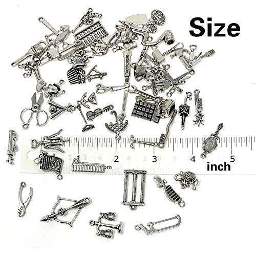 65PCS Home Tool Charms Collection, JIALEEY Wholesale Bulk Lots Ant...