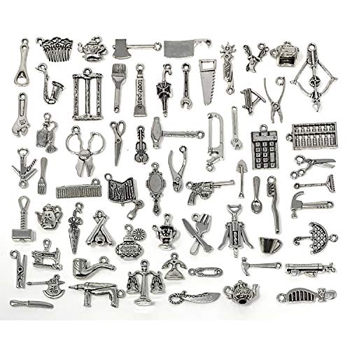 65PCS Home Tool Charms Collection, JIALEEY Wholesale Bulk Lots Ant...