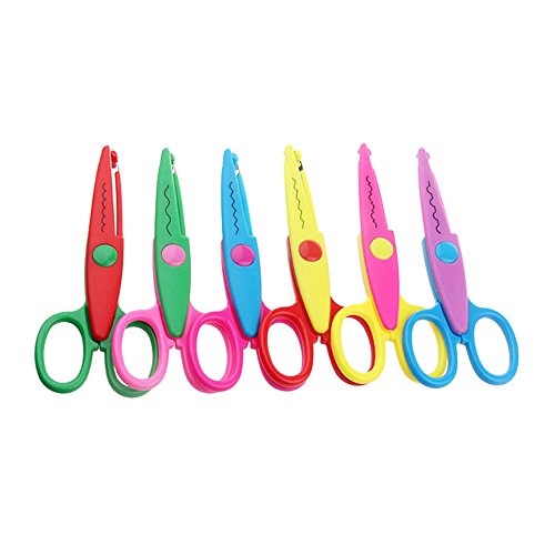 Jialeey Plastic Kids Design Safety Art Scissors Creative Crafts Sc...