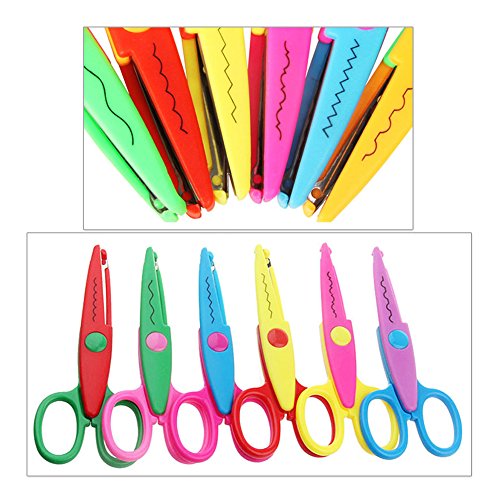 Jialeey Plastic Kids Design Safety Art Scissors Creative Crafts Sc...