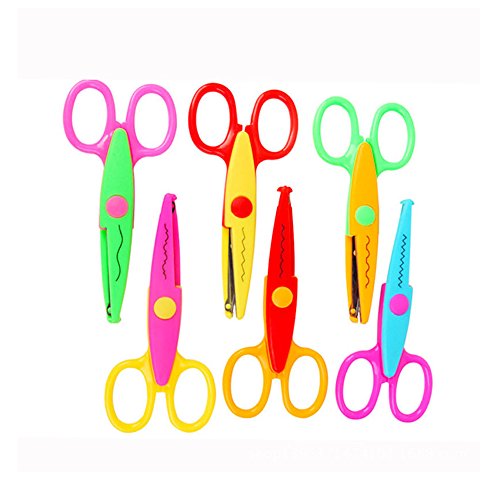 Jialeey Plastic Kids Design Safety Art Scissors Creative Crafts Sc...