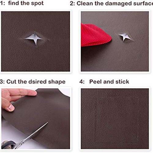 Leather Repair Tape Self-Adhesive 3x60 Inch,Leather Patches for Co...
