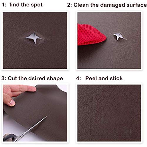 Leather Repair Tape Self-Adhesive 3x60 Inch,Leather Patches for Co...