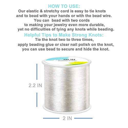 320 FT Jewelry Cord, Elastic Bracelet Rope Crystal Beading Cords, ...