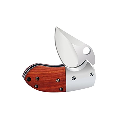 JIFASTART Folding Pocket Knife Wood Handle Outdoor Survival Mini E...