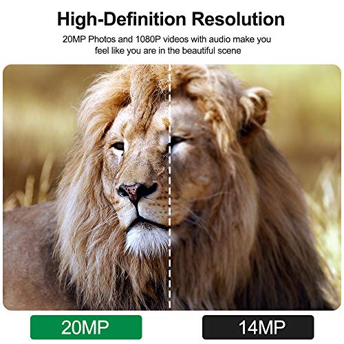 JINDUN WiFi Trail Camera 20MP 1080P Night Vision Motion Activated,...