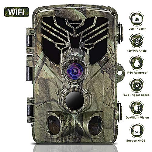 JINDUN WiFi Trail Camera 20MP 1080P Night Vision Motion Activated,...