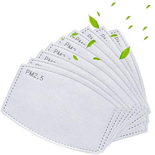 100 PCS PM2.5MASK Activated Carbon Filter, 5 Layers Replaceable An...