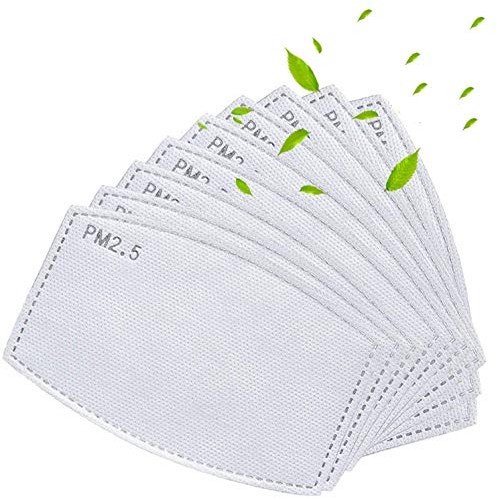 100 PCS PM2.5MASK Activated Carbon Filter, 5 Layers Replaceable An...