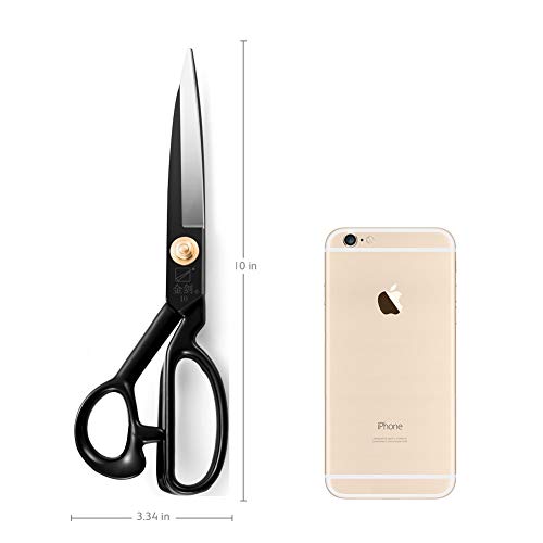 Sewing Scissors, Professional 10 Inch Fabric Dressmaking Scissors ...