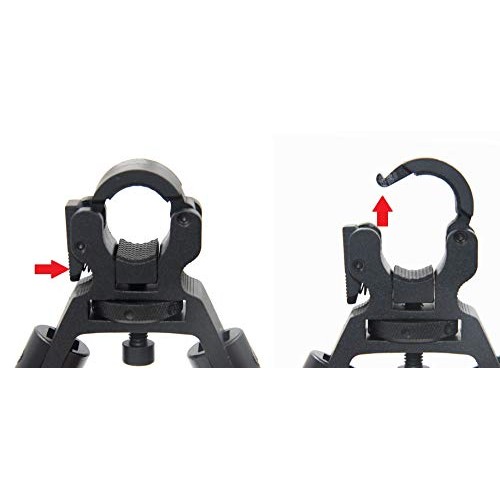 JINSE Clamp-on Bipod,6.2-6.7 Inches Dragons Claw Universal Foldabl...
