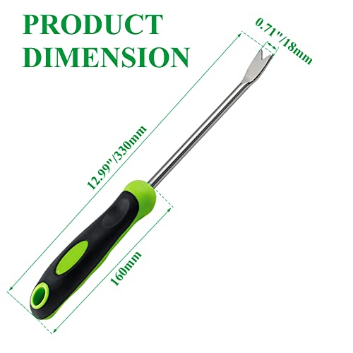 Jiozermi 1 Pieces Hand Weed Puller Tool, Stainless Steel Pronged G...