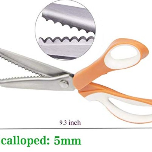 JISTL Pinking Shears for Fabric, Stainless Steel Handled Professio...