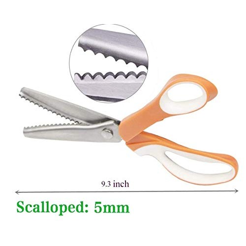 JISTL Pinking Shears for Fabric, Stainless Steel Handled Professio...