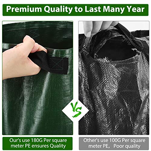 4 Pack 10 Gallon Garden Potato Grow Bags with Flap and Handles Aer...
