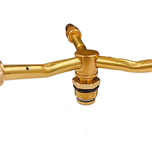 JJZXZQ Garden Sprinklers, 360° Rotating Lawn Sprinkler with 3 Arms...